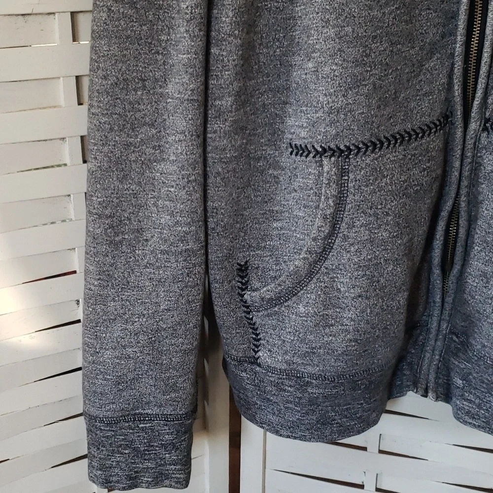 True Religion gray mens full zip casual hoodie sweatshirt size XL